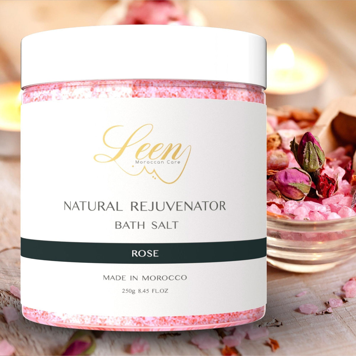 Natural Bath Salt with Rose | Natural Rejuvenator 250gr
