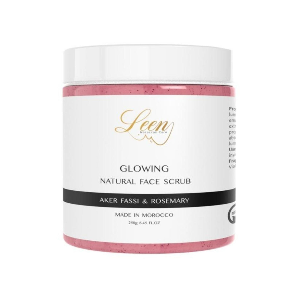 Natural Face Scrub with Aker Fassi &amp; Rosemary | Glowing 250gr