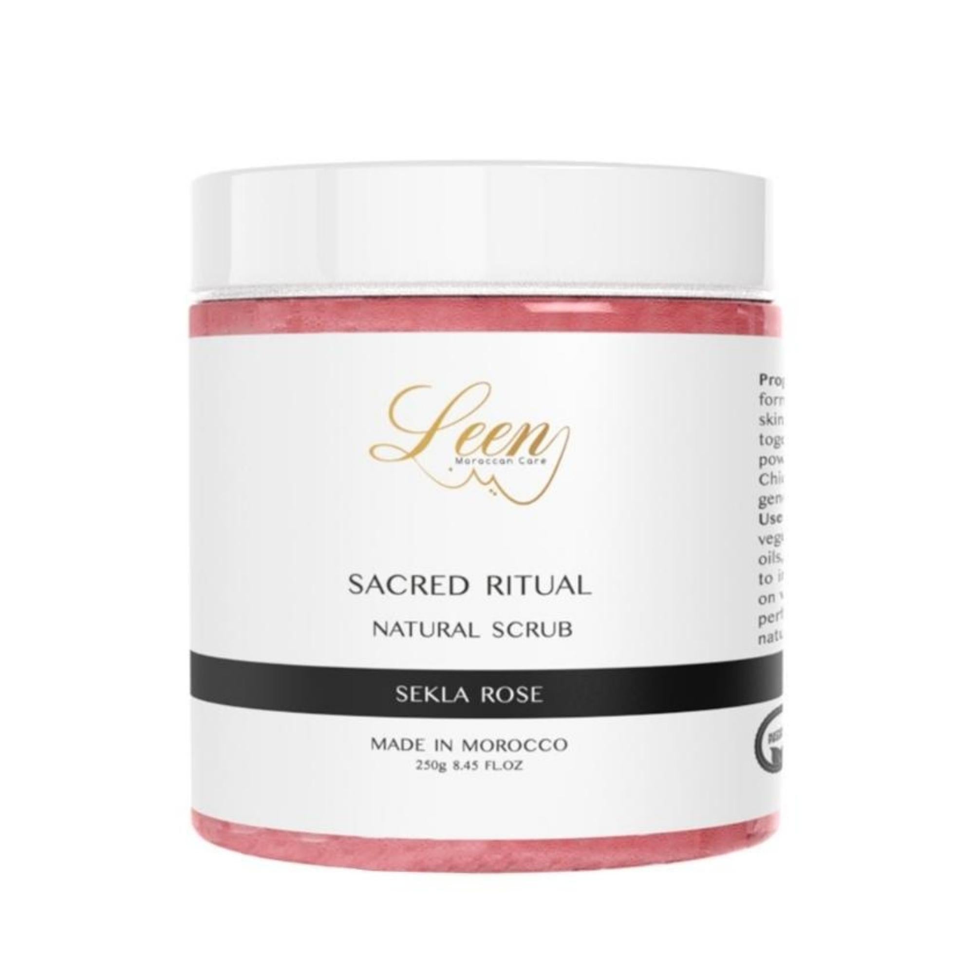 Natural Body & Face Scrub with Sekla with Rose | Sacred Ritual 250gr